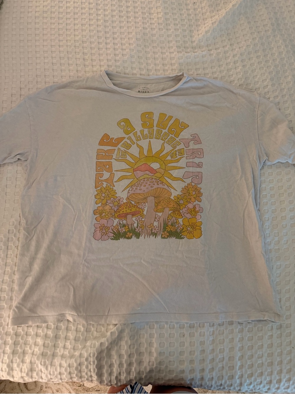 Billabong White Tee with Yellow Graphic